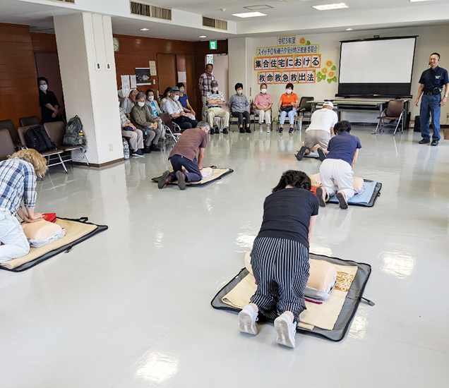 集合住宅における救命救急救出法講座